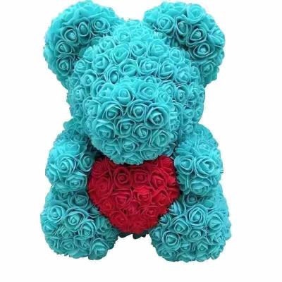 China Luxury Unique Best Selling High Quality 25cm 40cm Teddy Pink Bear / Rose Bear Flowers for sale