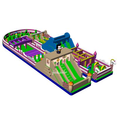 China Large entertainment indoor adult kids play interactive game inflatable trampoline park/inflatable theme park for sale for sale