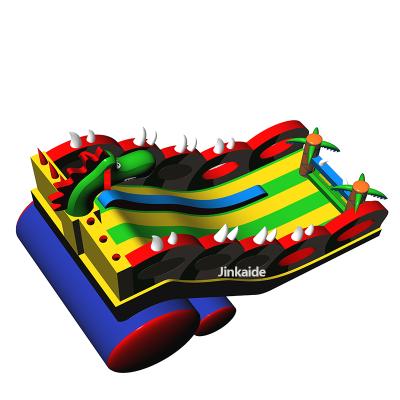 China Amusement Park Jumping Outdoor Wet and Dry Giant Inflatable Water Slide for sale