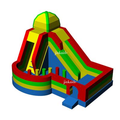 China Inflatable Material Space Base Entertainment Children's Playground PVC Bounce House Inflatable Jump Slide for sale