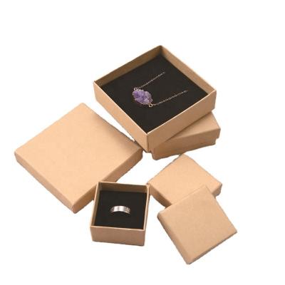 China Recycled Materials Latest Customized Box For Watch Jewelry Kraft Paper Necklace Packaging Box for sale