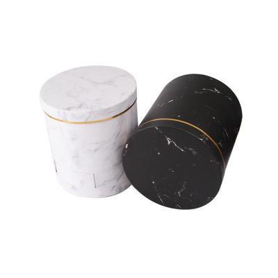 China New Recycled Materials Fashion Lover Marble Drawer Cylinder Flower Bucket Flower Box for sale