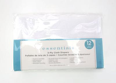 China 100% Baumwollstoff-Windeln, 12pk gesponnene neugeborene Stoff-Windeln weich Breathable zu verkaufen