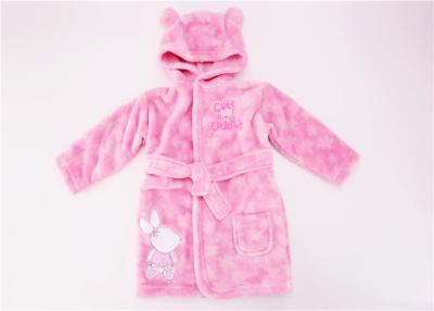 China Warmes bequemes Baby-mit Kapuze Bademantel, korallenrote Vlies-Baby Towellings-Robe zu verkaufen