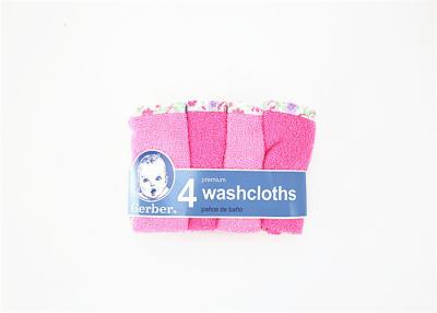 中国 4pkによって編まれるWashclothの赤ん坊の浴のウォッシュクロスの100%の綿OEM/ODM 販売のため