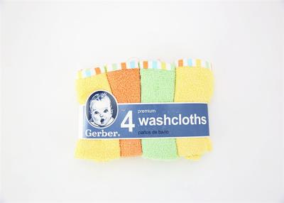 中国 4pkによって編まれるWashcloth 9x9」300GSMの100%の綿の速い吸引の汗 販売のため