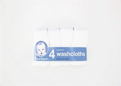 China 4pk gesponnene Waschlappen-Baby-Bad-Waschlappen-Handhandtuch-Baumwolle 100% zu verkaufen