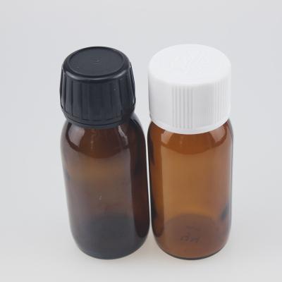 China Non Spill High Quality Syrup Juice Medicine Bottles With 28mm Plastic Tamper Evident C&C Screw Cap for sale