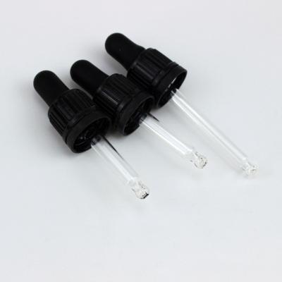 China Non Spill Hot Sale 5ml 10ml 15ml 20ml 30ml Glass Dropper Bottle White Black With 18mm Plastic Tamper Evident Cap for sale