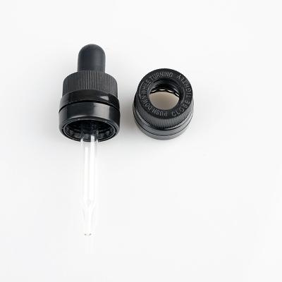 China Non Spill Amber Luxury Cosmetic Round Essential Oil Cap With 18mm Child Resistant Tamper Evident Dropper Cap for sale