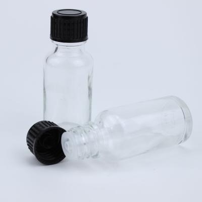 China Cosmetic Hot Selling Recommendation 18/415 Black Plastic Screw Cap For 20ml Clear Essential Oil Around Glass Bottles for sale