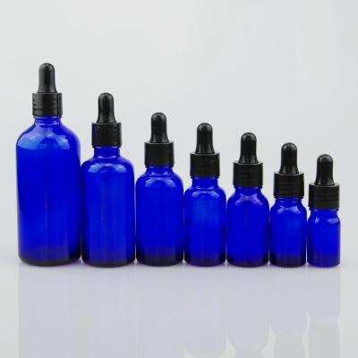 China Essential Oil Cosmetic Blue Pipettes Tamper Evident Dropper Cap For 5ml 10ml 15ml 20ml 30ml 50ml 100ml Glass Bottles for sale