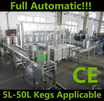 China Automatic Beer Keg Washing And Small Filling Machine Production Line HZ-ZDX for sale