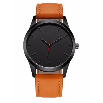 China Simple Folding Buckle Men's Watches Casual Simple Personality Watches Large Dial Calendar Scale Frosted Belt Quartz Watches Crown Bracelet for sale