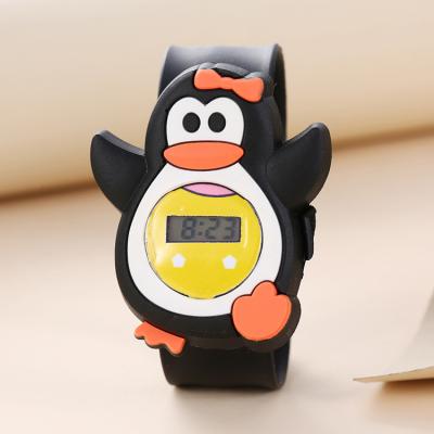 China Green Fashion Automatic Table Children's Watches Many Styles Boys And Girls Cartoon Tapping Quartz Wristwatches for sale