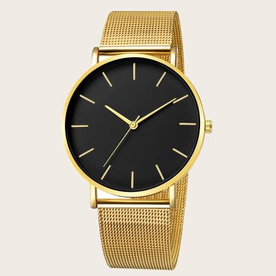 China Day/Date No LOGO Scale Mesh Strap Quartz Watch Men's Business Casual Dress Simple Quartz Watch Student Watch for sale