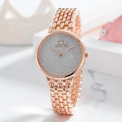 China Day/Date Women's Quartz Watches Fashion Frosted Full Of Stars Pan Bottom Hundred Watch Chain Bracelet Watch 3 Pieces Set for sale