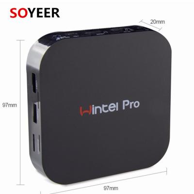 China H.265 Soyeer Wintel Pro Mini PC W8 for Windows 10 OS MINI PC T8U 2GB/32GB Intel Atom x5-Z8350 PC MINI for sale