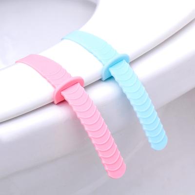 China Portable Cute Home Collapsible Silicone Toilet Seat Cover Pusher Slow-end Closestool Seat Toilet Seat Cover Sanitary Lifter for sale