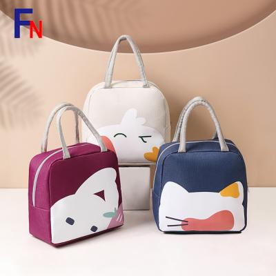 China Waterproof Cartoon Designed Insulated Kids School Cooler Thermal Reusable Kids Lunch Bags For Kids For Women For School for sale