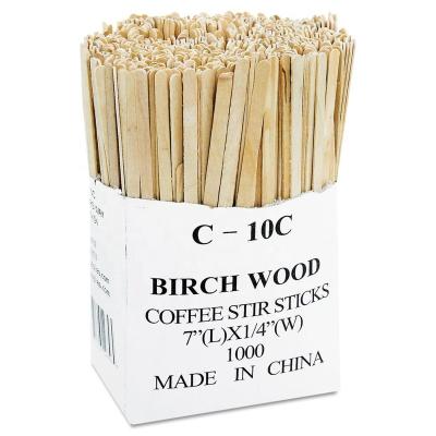 China Juntian Good Disposable Coffee Custom Selling Disposable Wooden Stirrers 110mm 140mm 178mm 190mm For Party for sale