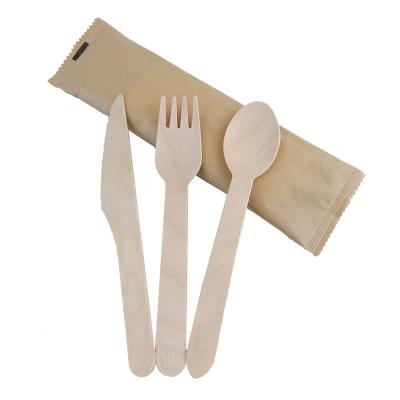 China Wedding Disposable Biodegradable Compostable Wooden Gold Set Wholesale Bamboo Cutlery Set for sale