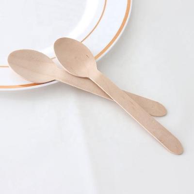 China Factory direct wholesale disposable eco-friendly utensils wooden spoon, wooden disposable cutlery for sale