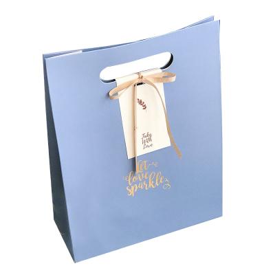 China Craft Biodegradable Custom Paper Bag With Logo Colored Paper Bag for sale