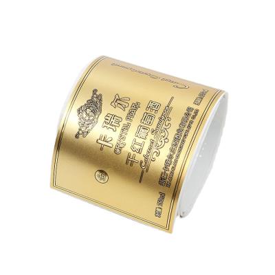 China Self Adhesive Gold Foil Waterproof Waterproof Hot Stamping Sticker for sale