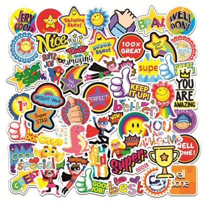 China 50 Pc/Set Cartoon Sticker In Running Teacher Reward Stickers For Children for sale