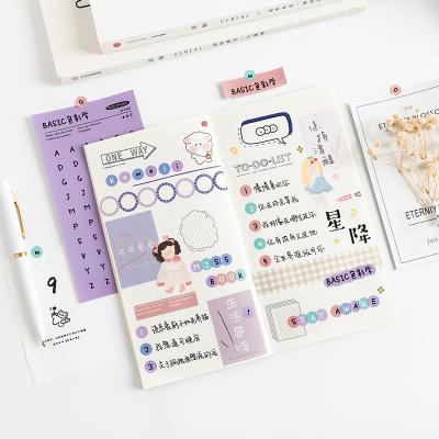 China Decorative Sticker Sheets 6 / Set In Alphabet Sticker Sheet Running Letters for sale