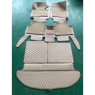 China Wholesale vehicle interior accessories carpet tartan factory car floor leather mat the production fashion wholesale car mat for sale