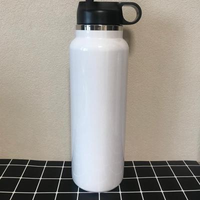 China 40oz Double Wall Stainless Steel Stocked Vacuum Flask With Handle Lid Water Bottle Sublimation Vacuum Tumbler for sale