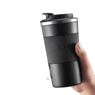 China Custom Durable Non-Slip Insulated Coffee Mug 380ml 510ml Silicone 304 Stainless Steel Travel Mug for sale