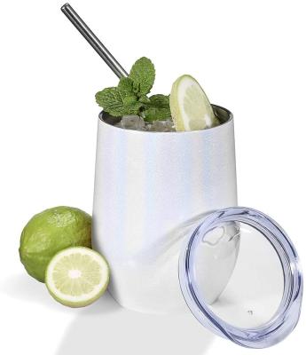 China 12oz Sublimation Tumbler Double Wall Stainless Steel Travel Viable Hot Selling Tumbler With Metal Straws for sale