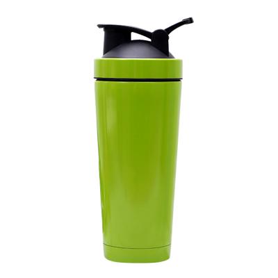 China 750ml Powder Coat Stainless Steel Sustainable Tumbler Customized Double Wall Insulated Shake Bottle With Lid for sale