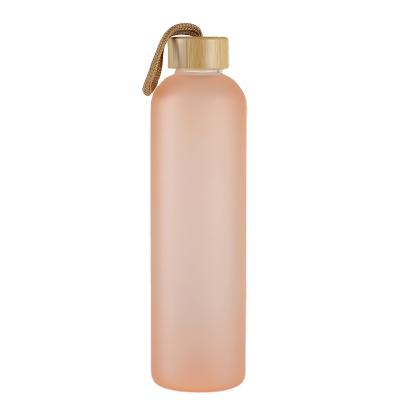 Chine Eco Friendly Sustainable Small Frosted Mouth Glass Bottle With Custom Logo Time Brand Water Bottle à vendre