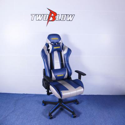 China Factory OEM (Size) Adjustable Living Room Folding Office Chair Gaming Chair Blue Blue With Footrest for sale