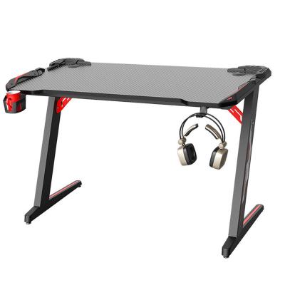 China (Height)Adjustable Modern Computer Table Game RGB Laptop Racing Computer Desk for sale