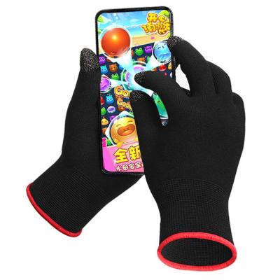 China Custom Anti-sweat Fingertips Smartphone Touch Screen Finger Tips Logo Touch Screen Sweatproof Gloves For PUBG Games for sale