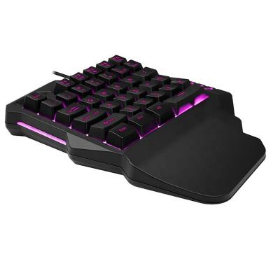 China Cool Cheap USB Wired Left Hand Backlight LED Mini Keyboard Gaming Keyboard One Handed Keyboard for sale