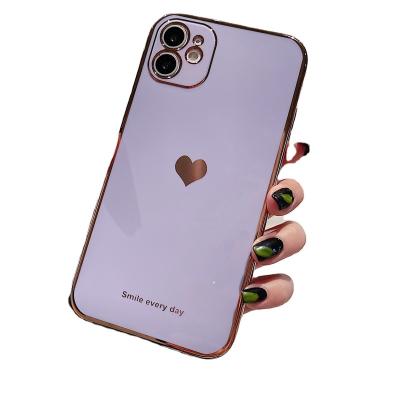 China Lovely eco-friendly love heart street fashion street tpu mobile cell phone soft filter frames for iphone phone case for sale