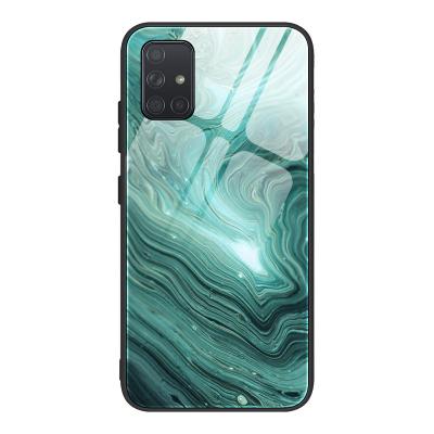 China Luxury Eco-friendly Glass Case For Android Mobile Phone Case Marble Style Mobile Phone Case For Samsung A71 for sale