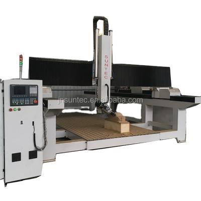 China Hotels 3d Model Foam Model Making ATC CNC Router 4 Axis 1530 180 Degree Rotary Wood CNC Milling Machine for sale