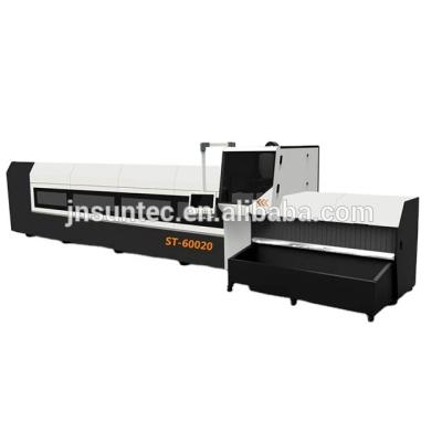 China Laser CUTTING automatic loading and unloading 6m pipe 1500w tube fiber laser cutting machine for round mild steelST6020 for sale