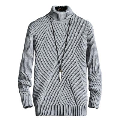 China Anti-wrinkle Winter Plug Head Solid Color Slim Crewneck Long Sleeve Mens Designer Sweater for sale