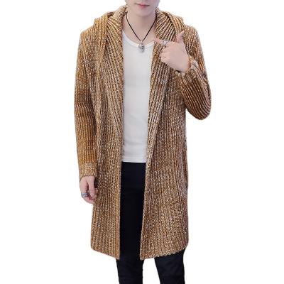 China 2021 Anti-wrinkle Fashion Loose In Winter Cardigan Sweater Men Hoodie Sweater Coat Long for sale