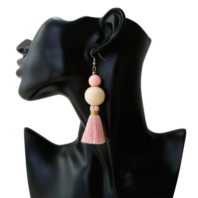 China BOHEMIA Low Price Exaggerated Circle Bohemian Beaded Earrings for sale