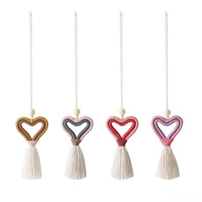 China Multifunctional Promotional Boho Car Hanging Ornaments Macrame Car Aroma Diffuser for sale