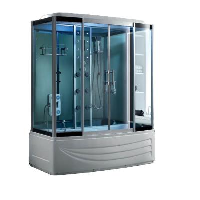 China H-27 1700*850*2200MM Aluminum Alloy Tempered Glass ABS shower cabins for sale